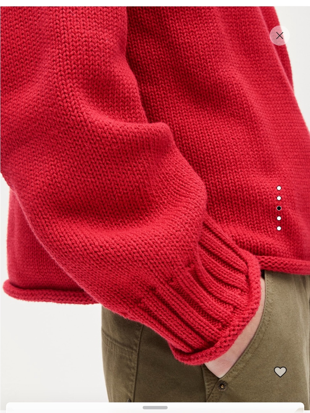 J.Crew red 2025 Rollneck Sweater M - Picture 3 of 8